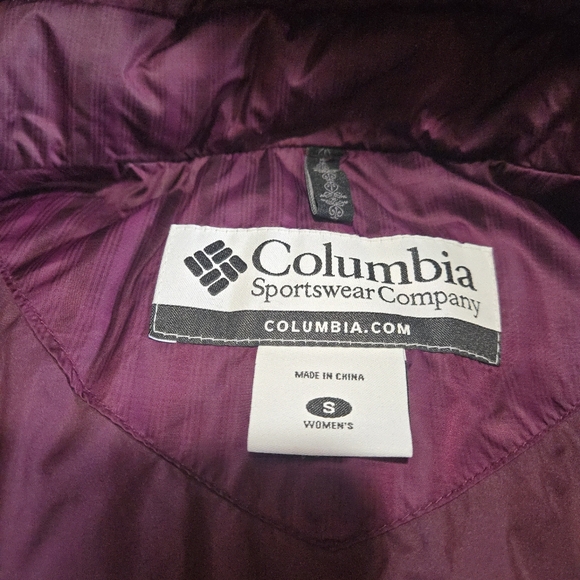 Columbia Plum Purple Puffer Hooded Coat, Size S - Picture 14 of 16